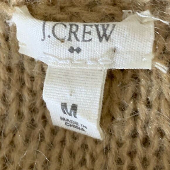J.Crew Mohair V Neck Sweater Pullover Butterscotch Fall Minimalist M - Picture 6 of 8